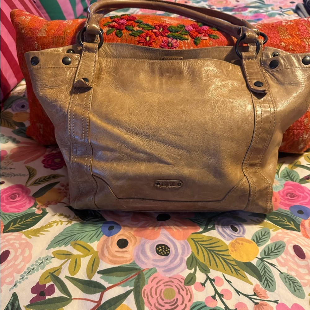 Frye Tan Leather Shoulder Bag